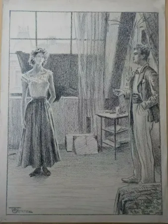 Нет Никаких Технических Oertel - Maler und Modell / Artist and Model