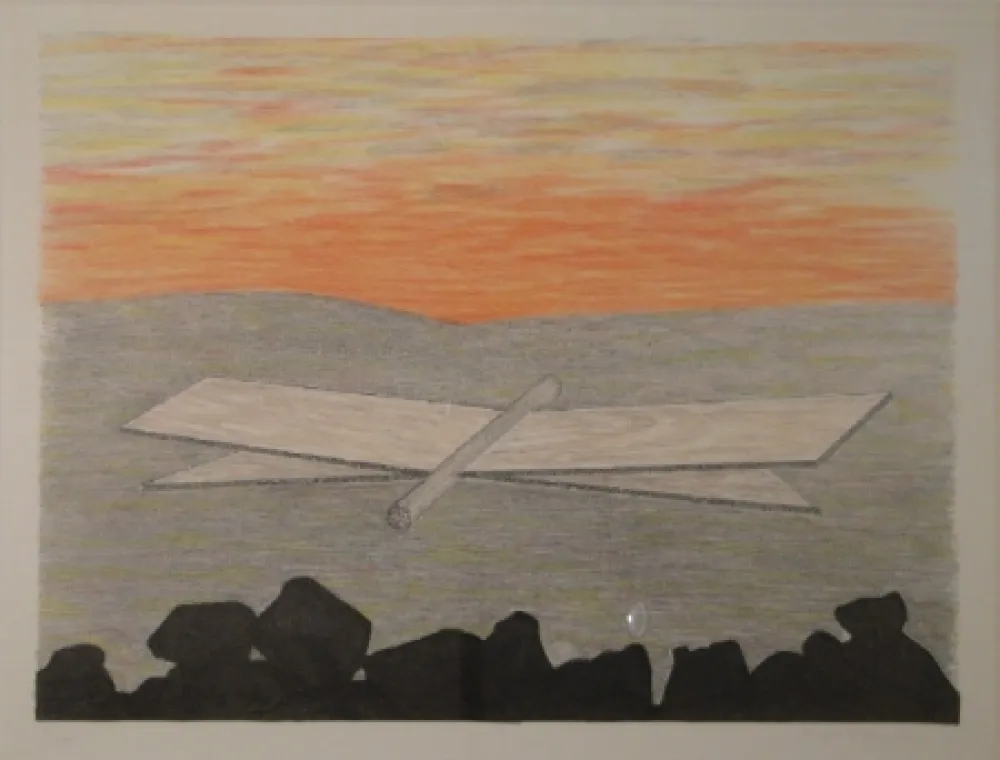 Литография Oppenheim - Der Zypressenschwärmer.