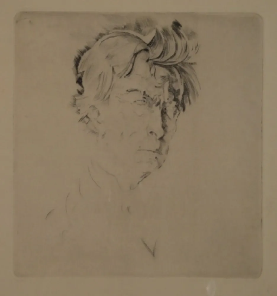 Гравюра Сухой Иглой Oppenheimer - Kopf Ferruccio Busoni