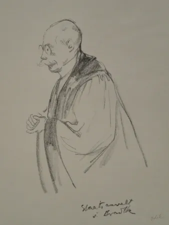 Литография Orlik - Aus dem Reigen-Process 1921