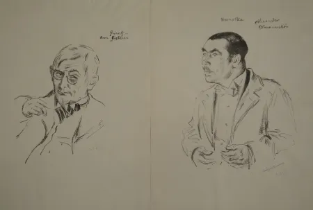 Литография Orlik - Schauspielerbildnisse 