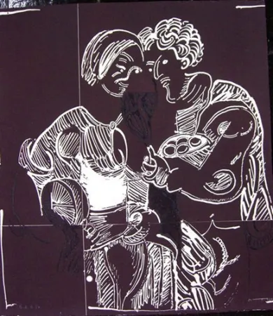 Офорт Ortega - AMOR CAMPESINO