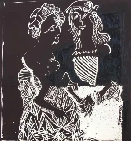 Офорт Ortega - Enamorados