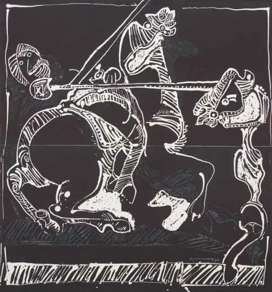 Офорт Ortega - Enfrentamientos