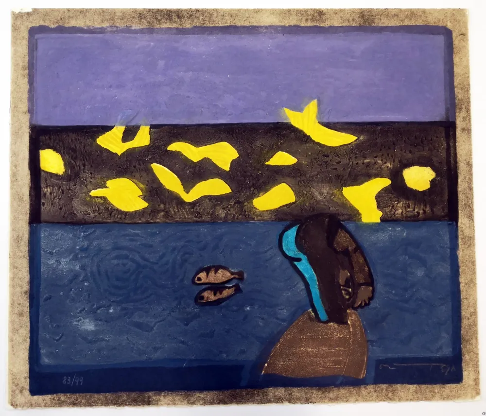 Линогравюра Ortega - Paesaggio