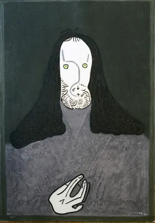 Офорт Ortega - Ritratto mistico di monaco