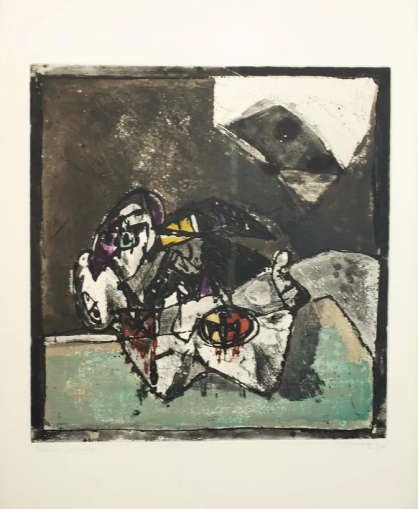 Литография Ortega - SENZA TITOLO 