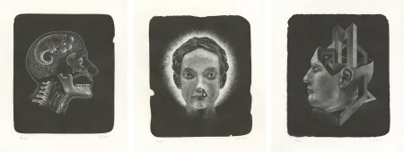 Литография Ott - Die Heilige (La sainte) - Triptyque