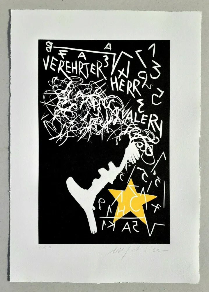 Линогравюра Paladino - Cher monsieur Einstein