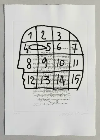 Линогравюра Paladino - Cher monsieur Einstein (tav. 3)