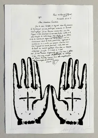 Линогравюра Paladino - Cher monsieur Einstein (tav. 4)