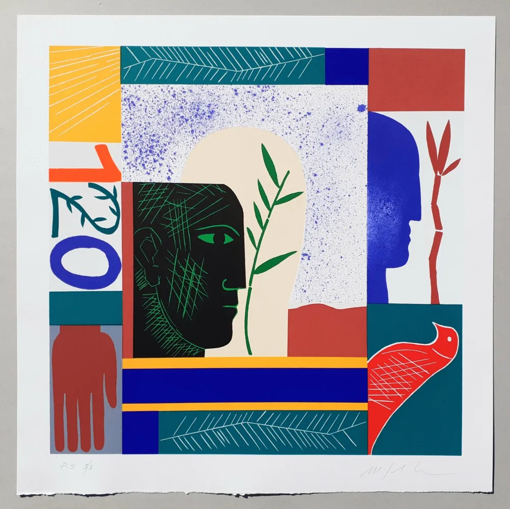 Сериграфия Paladino - Composizione