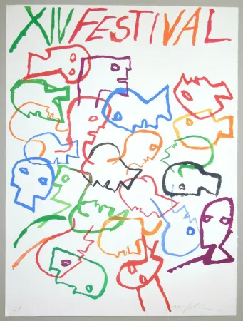 Сериграфия Paladino - Festival