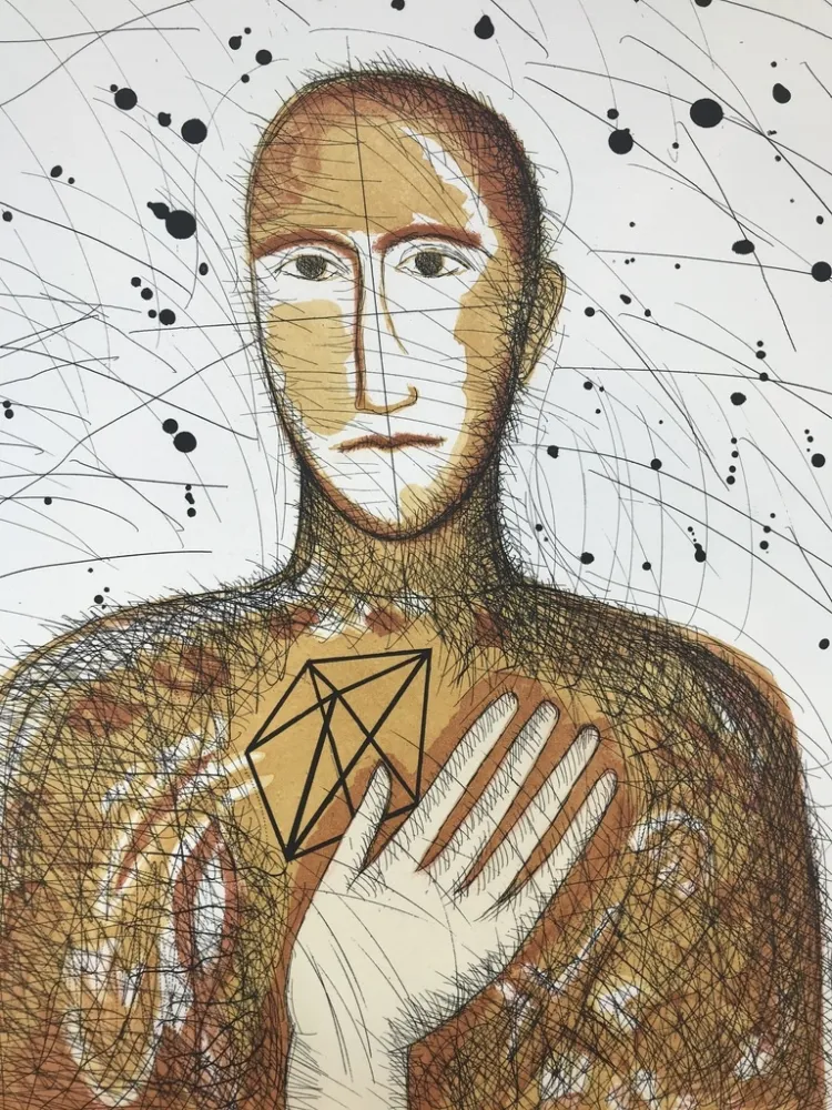 Офорт И Аквитанта Paladino - Geometrico