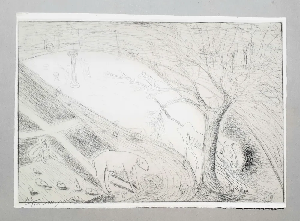 Гравюра Paladino - Il lupo e l'agnello