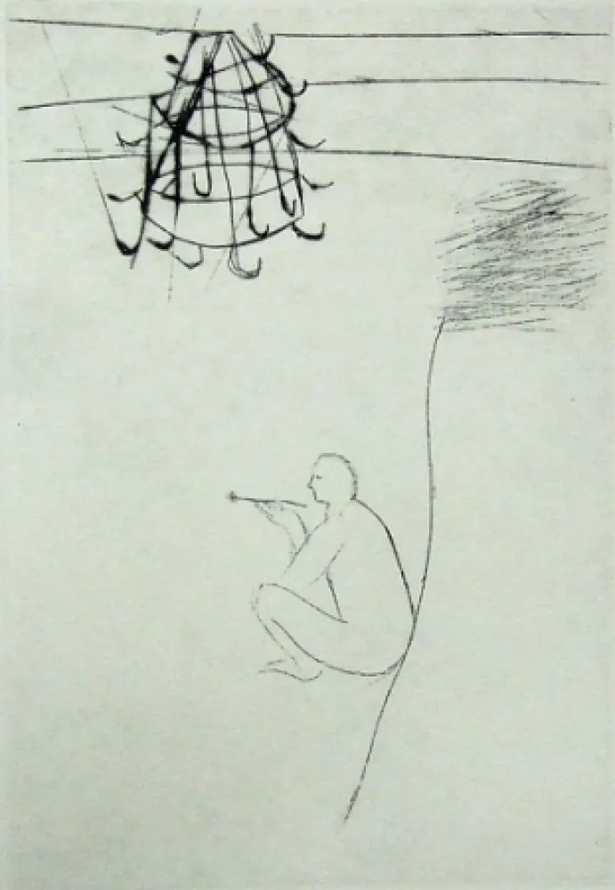 Гравюра Сухой Иглой Paladino - Senza titolo