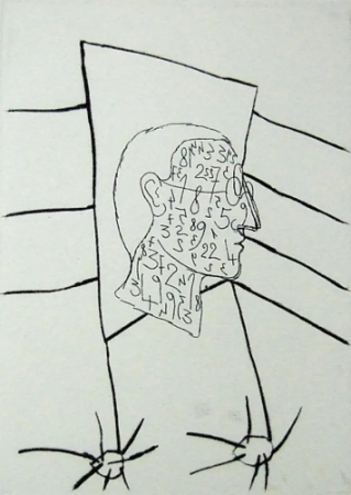 Гравюра Сухой Иглой Paladino - Senza titolo