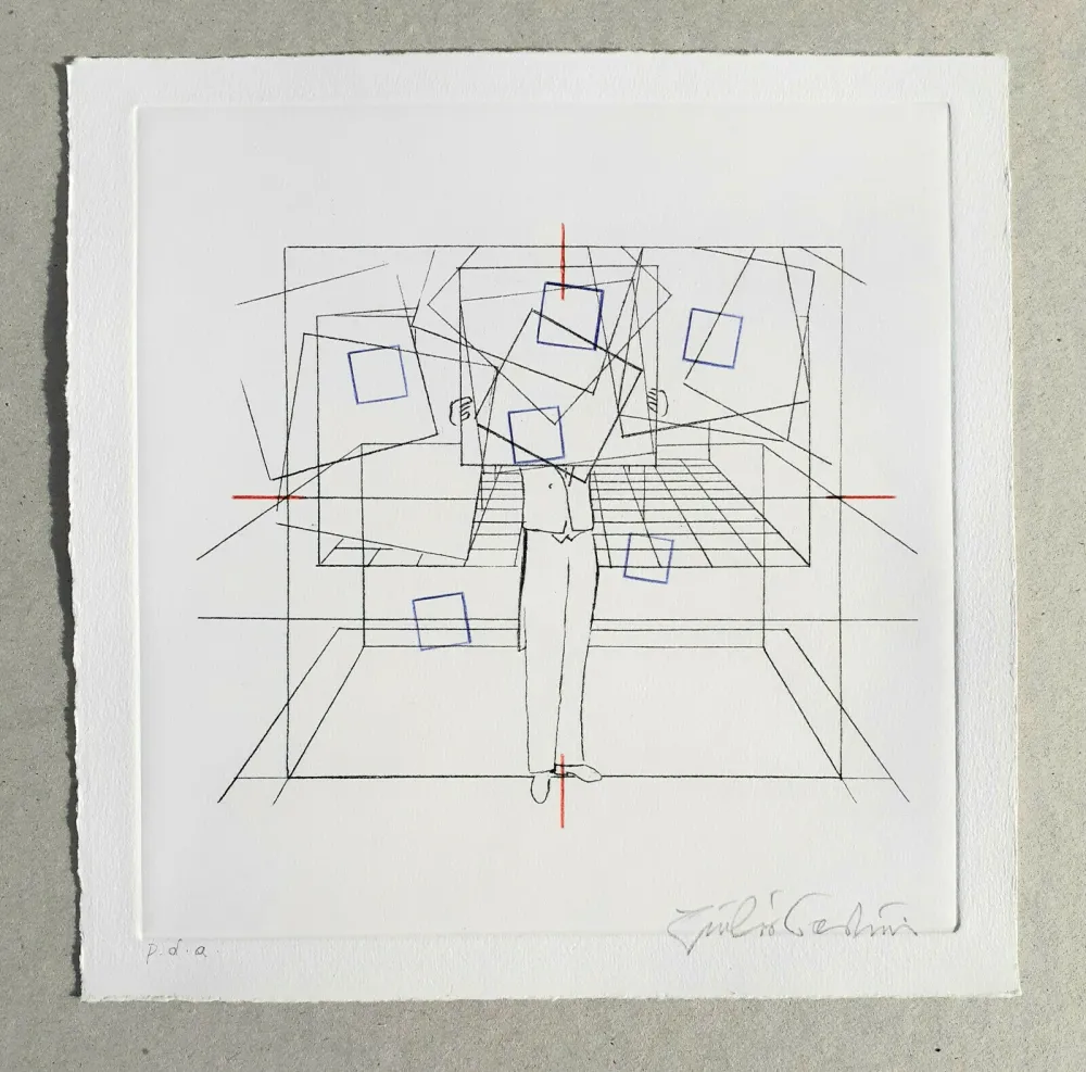 Гравюра Paolini - Cinque esercizi di stile (tav. A)