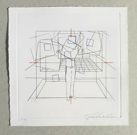 Гравюра Paolini - Cinque esercizi di stile (tav. A)