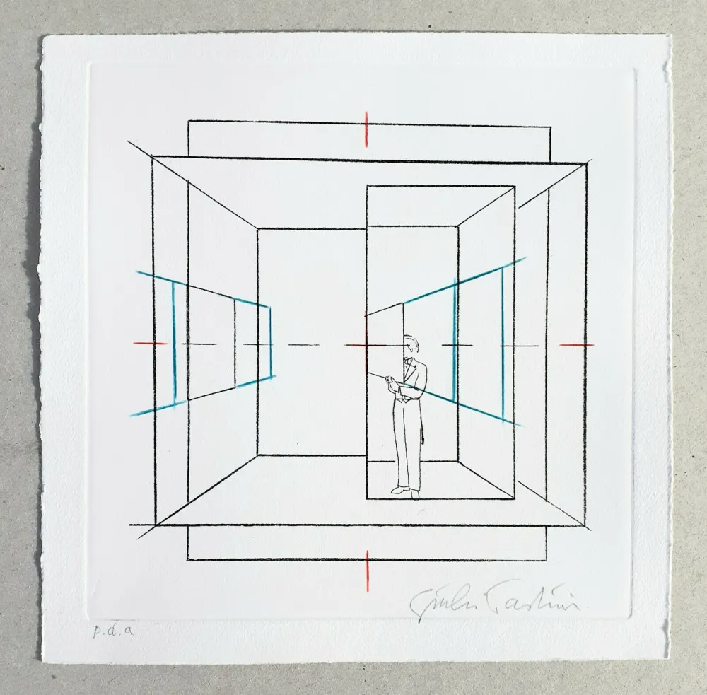 Гравюра Paolini - Cinque esercizi di stile (tav. B)