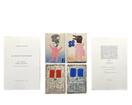 Иллюстрированная Книга Papart - AU BORD EXTRÊME. Quatre gravures signées de Max Papart et James Coignard (1983)