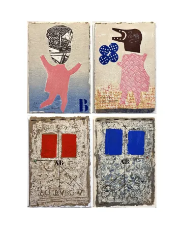 Иллюстрированная Книга Papart - AU BORD EXTRÊME. Quatre gravures signées de Max Papart et James Coignard. Avec suite supplémentaire signée (1983)