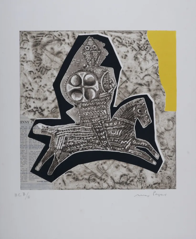 Литография Papart - Chevalier, circa 1970 - Hand-signed