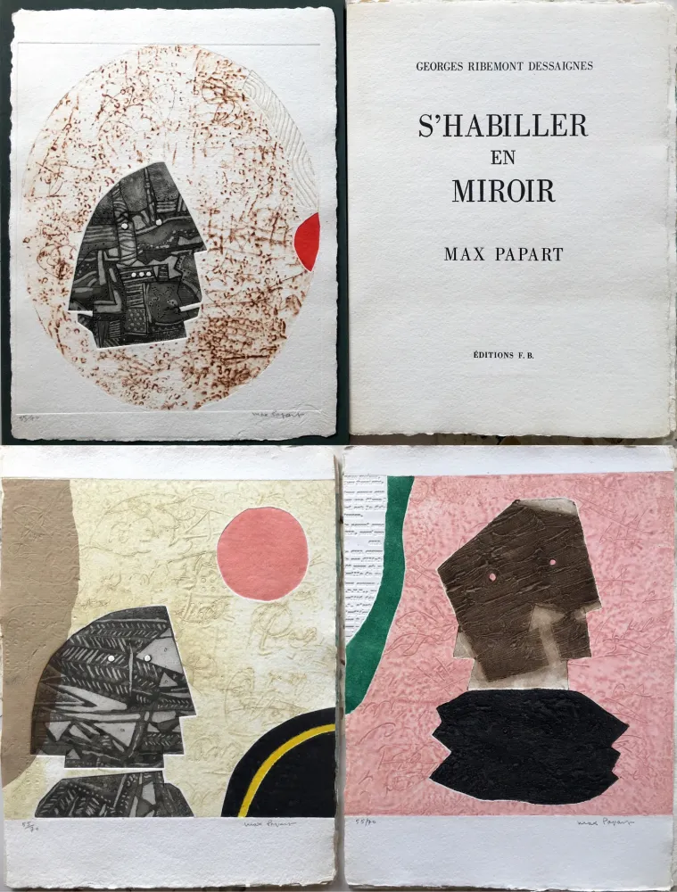 Офорт И Аквитанта Papart - G. Ribemont Dessaignes : S’HABILLER EN MIROIR (1977).