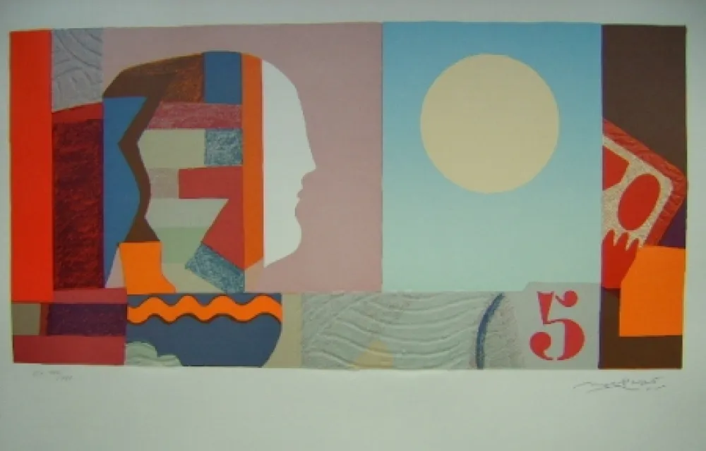 Литография Papart - Noia a la luna