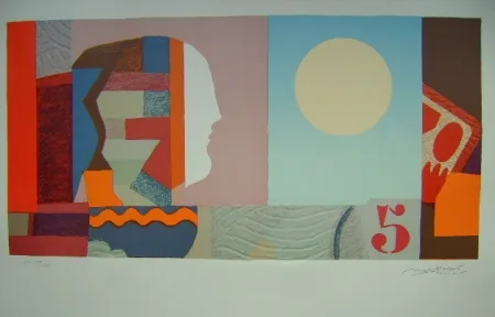 Литография Papart - Noia a la luna