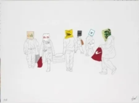 Литография Partegas - Shopping Heads