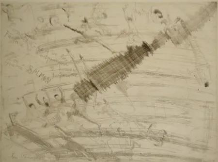 Гравюра Сухой Иглой Pascin - La fanfare de Montparnasse