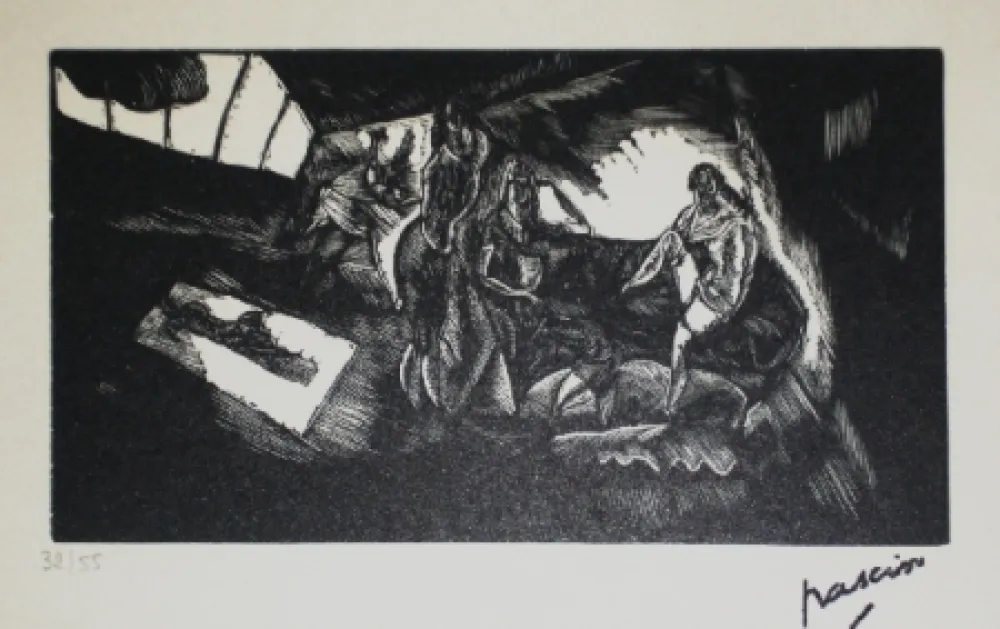 Гравюра На Дереве Pascin - L'atelier