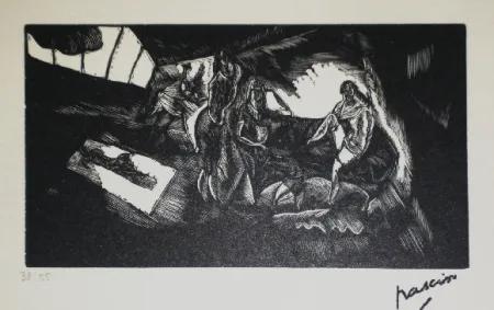 Гравюра На Дереве Pascin - L'atelier