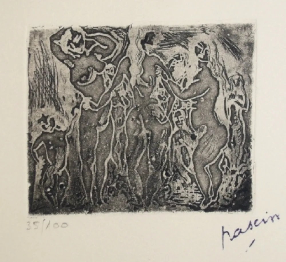 Гравюра Pascin - Les trois graces