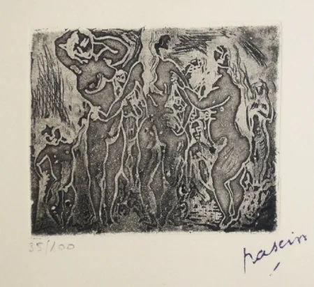 Гравюра Pascin - Les trois graces