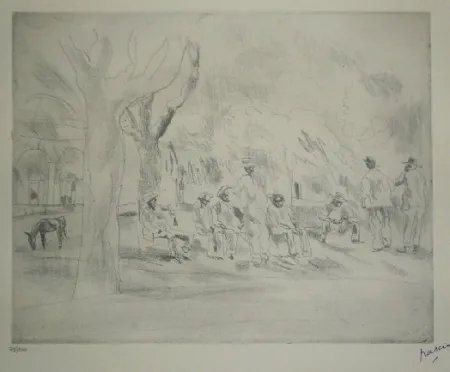 Гравюра Pascin - Nègres en Floride