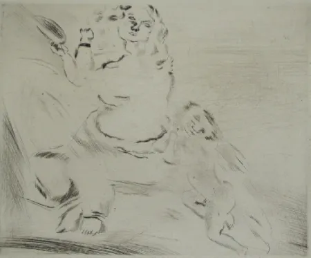 Гравюра Сухой Иглой Pascin - Venus et l'Amour