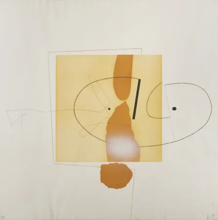 Гравюра Pasmore - Victor Pasmore (1908-1998) – The owl of Minerva – Aquatint etching on paper – 1978