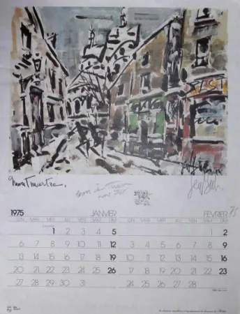 Гашение Paul  - MONTMARTRE - BON A TIRER/FINAL PROOF- Calendrier 1975 / calendar 1975