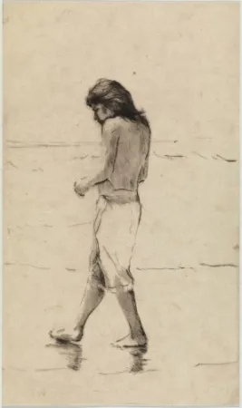 Гравюра Сухой Иглой Paul P - Noia a la platja