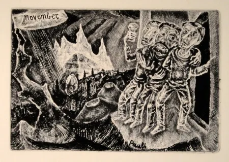 Офорт Pauli - (Neujahr) November