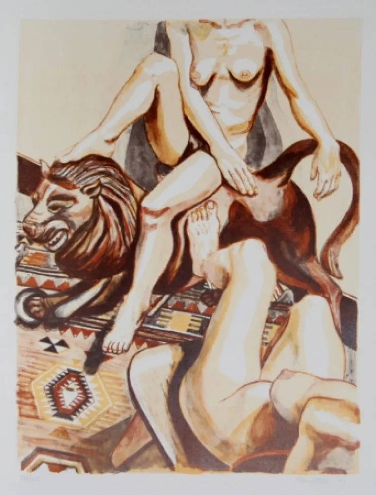 Литография Pearlstein - Two Nude Women