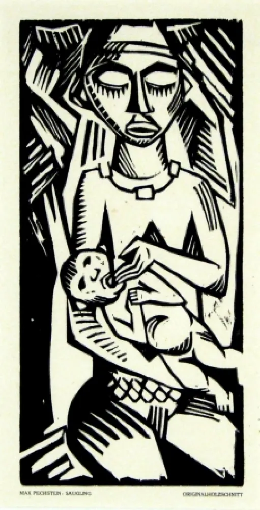Гравюра На Дереве Pechstein - Säugling (Infant)