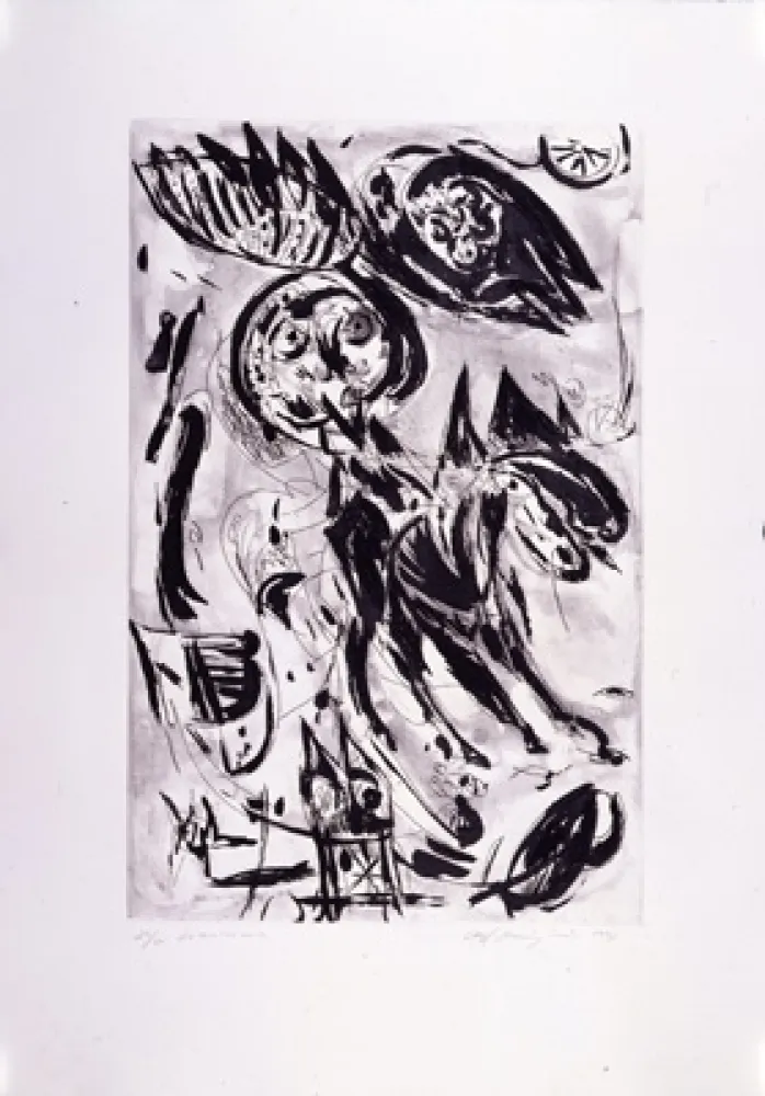 Гравюра Pedersen - Cavalier noir