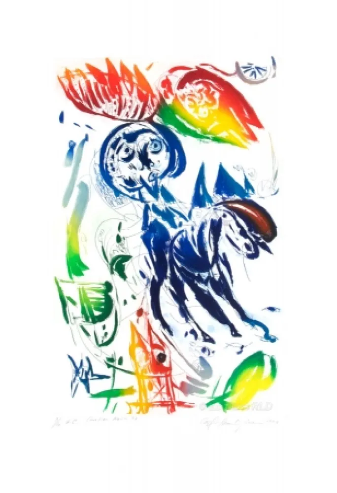 Офорт И Аквитанта Pedersen - Cavalier Noir