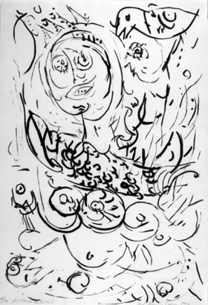 Офорт Pedersen - Chariot du soleil