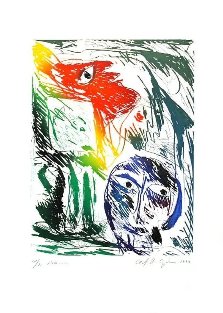 Гравюра Pedersen - L'adoration