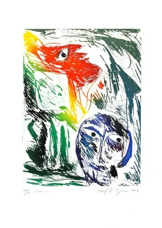 Гравюра Pedersen - L'adoration