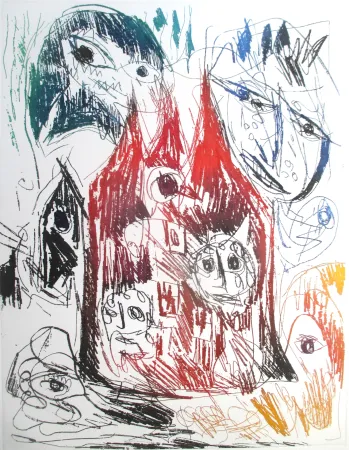 Офорт И Аквитанта Pedersen - Le Chateau Rouge